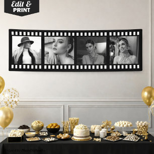 Custom Photo Movie Strip Banner, Hollywood Party  Banner