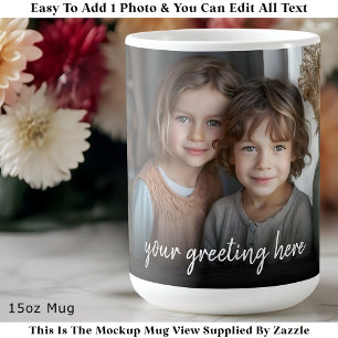 Custom Photo Mug Family, Modern One Photo Easy