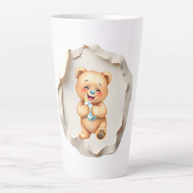 Custom Photo Mug with Modern Abstract Background (Front)