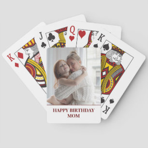 Custom Photo Mum Birthday Playing Cards