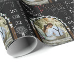 Custom Photo Name and Date Stylish Wedding Wrapping Paper<br><div class="desc">This wrapping paper is designed with the Couple's photo and Text. Looks very stylish! You can easily personalise this gift wrapping by changing the Name, date, and photo. Create one for your friends and family's wedding Gift today! For further customisation, please click the "customise further" link and use our design...</div>