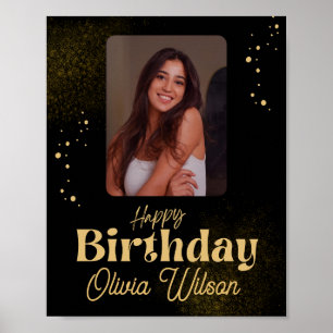 Custom Photo & Name Birthday Poster
