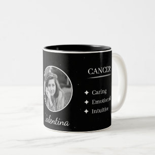 Custom Photo & Name Cancer Zodiac Trait Mug