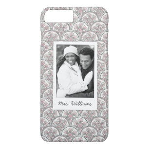 Custom Photo & Name Centle Vintage Pattern iPhone 8 Plus/7 Plus Case
