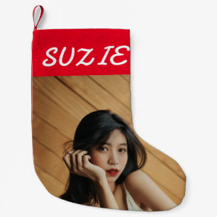 CUSTOM PHOTO NAME CHRISTMAS STOCKING