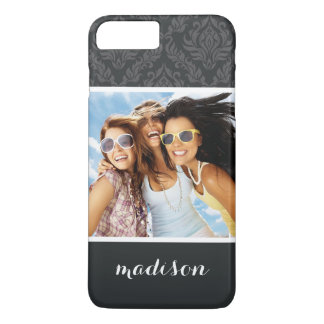Custom Photo & Name Damask Pattern 6 iPhone 8 Plus/7 Plus Case