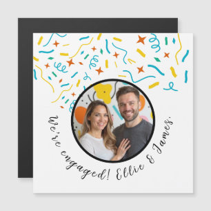 Custom Photo Name Engagement Announcement Card