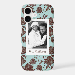 Custom Photo & Name Floral Pattern 3