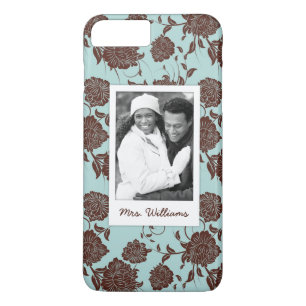 Custom Photo & Name Floral Pattern 3 iPhone 8 Plus/7 Plus Case
