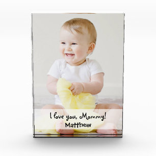 Custom Photo Name I love you mummy  Block
