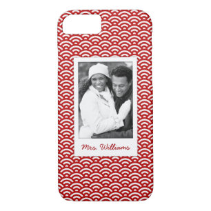 Custom Photo & Name Japanese pattern iPhone 8/7 Case
