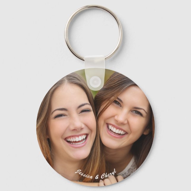 Custom Photo Name  Key Ring (Front)