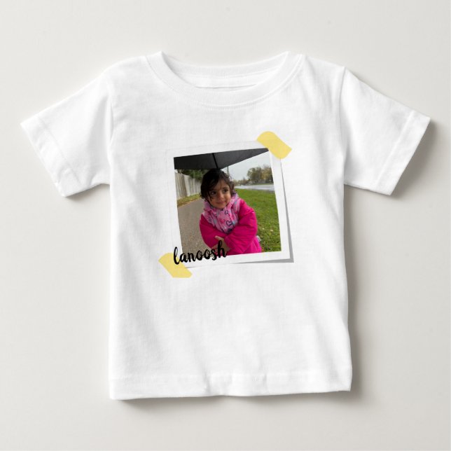 Custom Photo & Name Kids T-Shirt (Front)