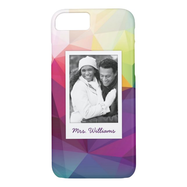 Custom Photo & Name Modern Design Case-Mate iPhone Case (Back)