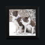 Custom Photo Name Personalised Keepsake Gift Box<br><div class="desc">A keepsake box featuring your beloved pet or pets photo,  family members,  or any special photo,  personalised with their names.</div>