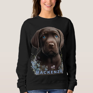 Custom Photo & Name Personalised Womens Floral Pet Sweatshirt