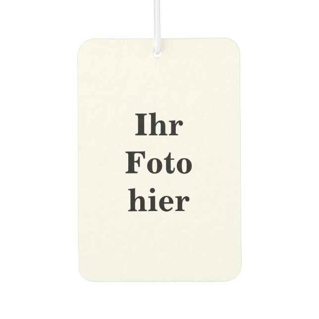 Custom photo name personalized Autolufterfrischer Car Air Freshener (Front)