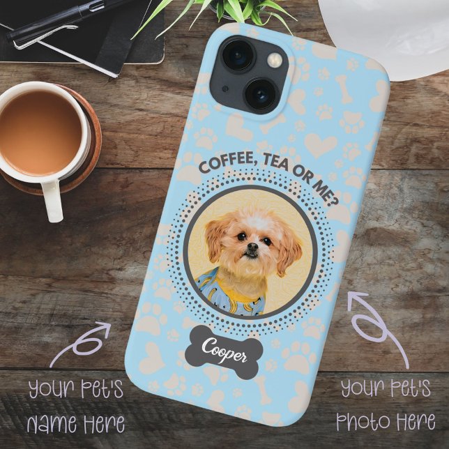 Custom Photo & Name Phone Case - Dog & Cat Lovers  (Unique gift to dog parents, photo and name can be personalized easily.)