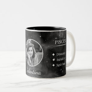Custom Photo & Name Pisces Zodiac Traits Mug