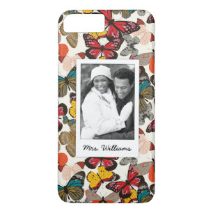 Custom Photo & Name Retro floral pattern 7 iPhone 8 Plus/7 Plus Case