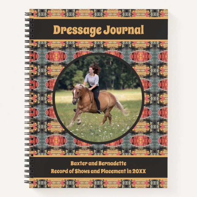 Custom Photo Name Riding Lesson Training Journal (Front)