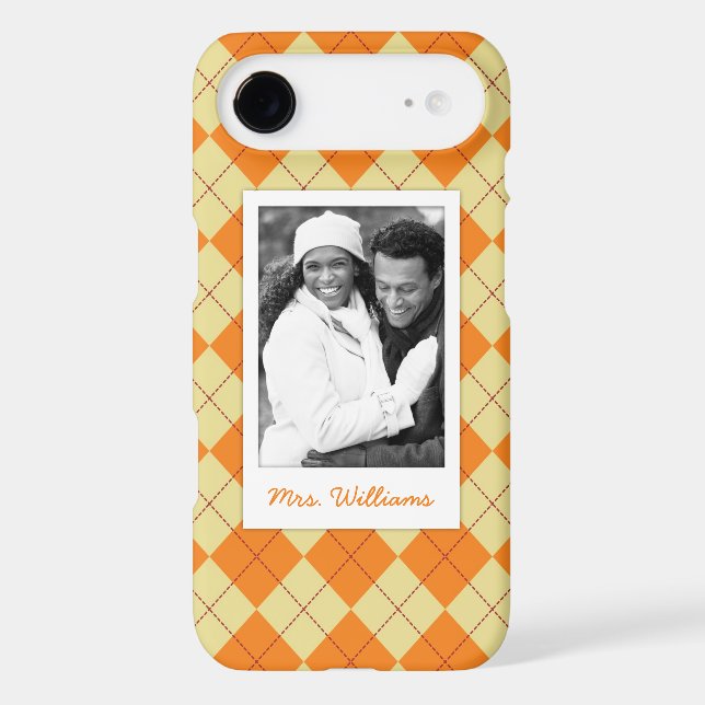 Custom Photo & Name Sweater Background Case-Mate iPhone Case (Back)