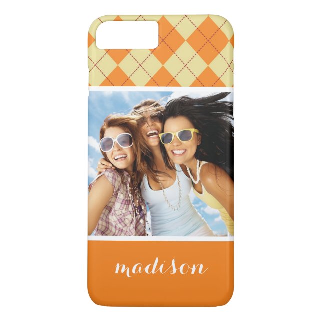 Custom Photo & Name Sweater Background Case-Mate iPhone Case (Back)