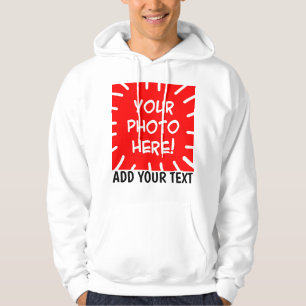 Custom Photo Name Text Personalised Hoodie
