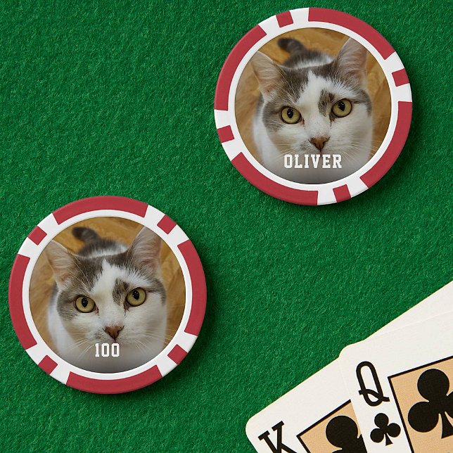 Custom Photo Name Text Personalised Poker Chips (Creator Uploaded)