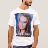 Custom Photo Name Text Personalised T-Shirt (Front)