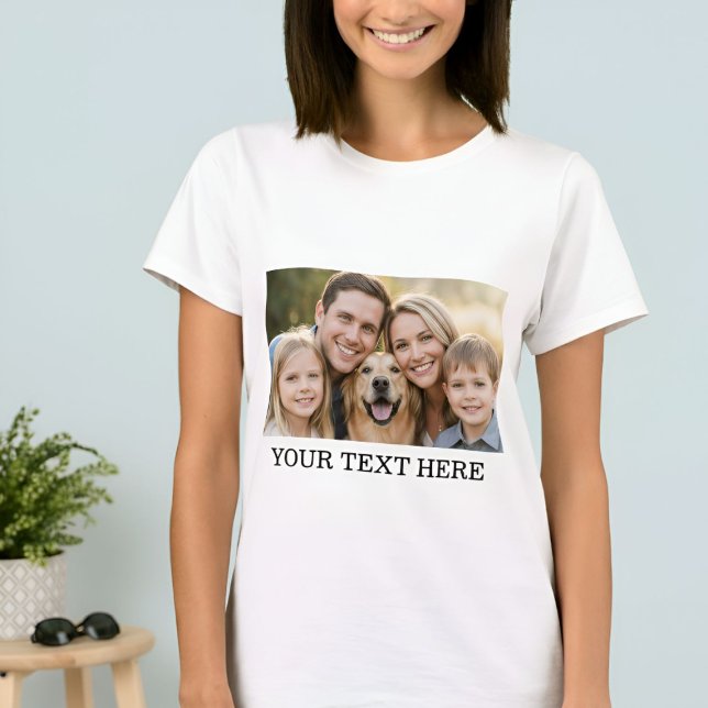 Custom Photo Name Text Personalised T-Shirt (Creator Uploaded)