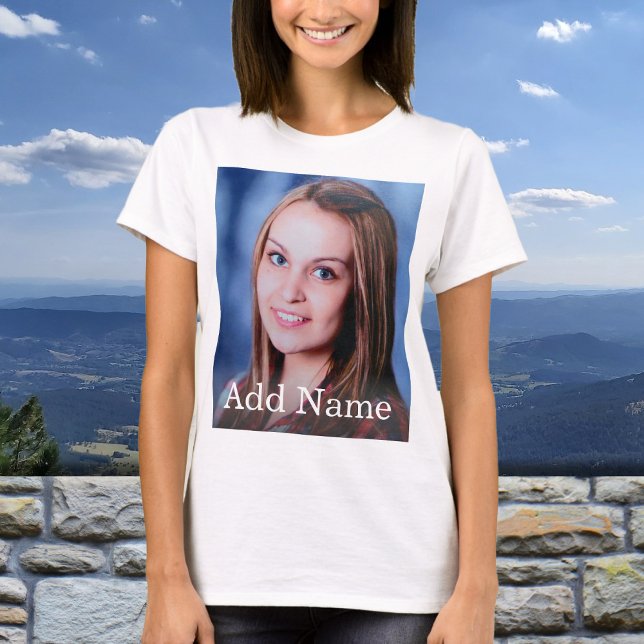 Custom Photo Name Text Personalised T-Shirt (Creator Uploaded)