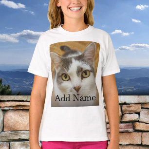 Custom Photo Name Text Personalised T-Shirt