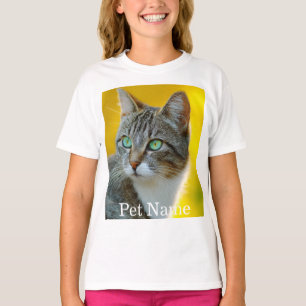 Custom Photo Name Text Personalised  T-Shirt