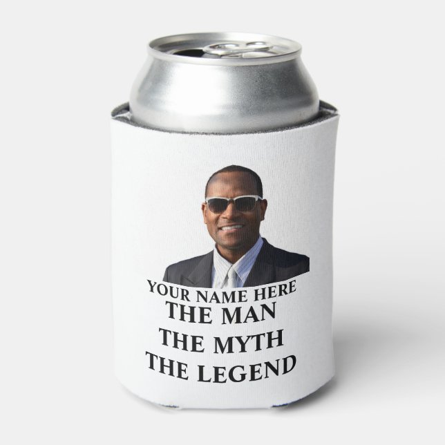 Custom photo name the man the myth the legend can cooler (Can Front)