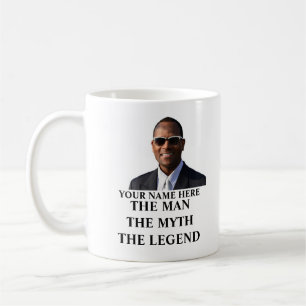 Custom photo name the man the myth the legend coffee mug