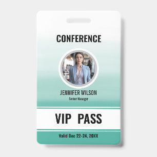 Custom Photo Name VIP All Access Pass Badge ID Badge