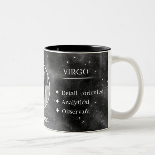 Custom Photo & Name Virgo Zodiac Coffee Mug