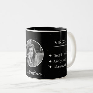 Custom Photo & Name Virgo Zodiac Trait Mug