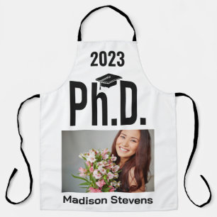 Custom photo, name & year Ph.D. Apron