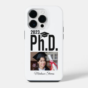 Custom photo, name & year Ph.D. iPhone 14 Pro Case