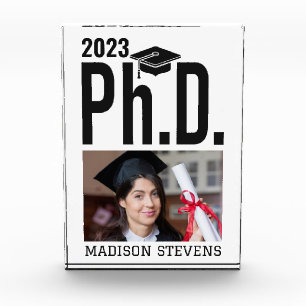 Custom photo, name & year Ph.D. Photo Block