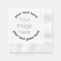 custom photo napkin, your photo and text