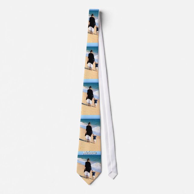 Custom Photo Neck Tie Gift Personalised Name (Front)