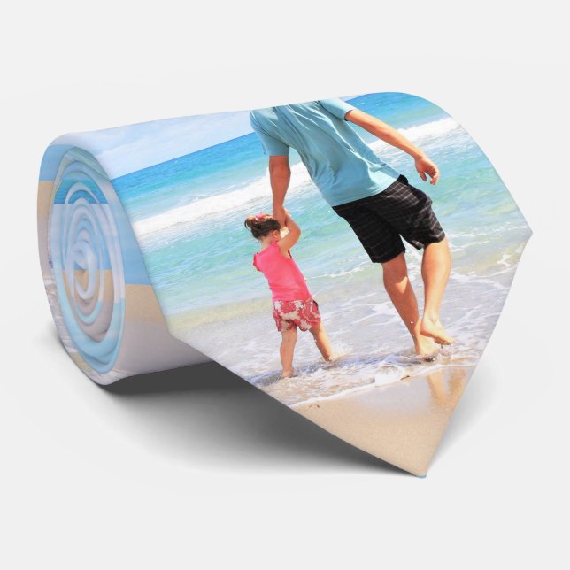 Custom Photo Neck Tie with Your Photos Design Gift (Rolled)