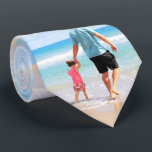Custom Photo Neck Tie Your Family Photos with Dad<br><div class="desc">Custom Photo - Your Own Design - Special - Personalised Family / Friends or Personal Gift - Add Your Photo / Text - Resize and move or remove and add elements / image with customisation tool. Choose / add your favourite font / text colour ! You can transfer this design...</div>