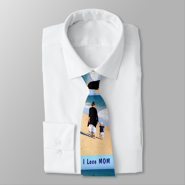 Custom Photo Neck Tie Your Mum Photos Gift (Tied)