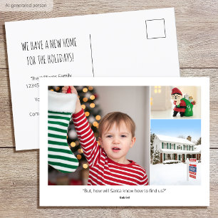 Custom Photo New Home Moving Announcement Holiday Postcard