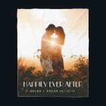 Custom Photo Newly Weds Wedding Gift Fleece Blanket<br><div class="desc">This stylish personalised fleece blanket features the couple's photograph and a modern typography. Great gift for newly weds for Christmas,  New Year,  wedding anniversary and more. You can edit this blanket with your photo,  names,  and the wedding date.</div>