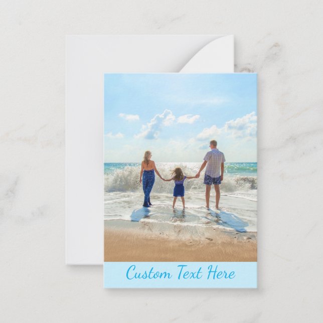 Custom Photo Note Card with Your Photos and Text (Front)